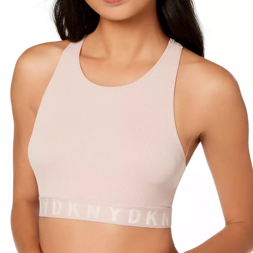 DKNY seamless ripped crop bra Small